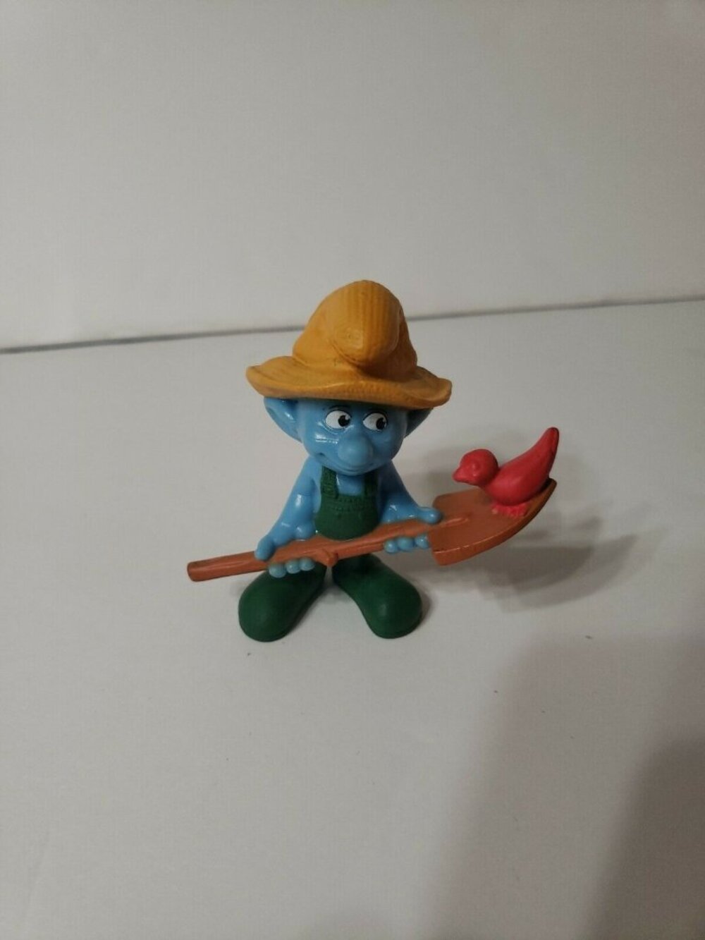 2.75”H Smurf Farmer 2011 Peyo McDonalds TV Movie Character Toy